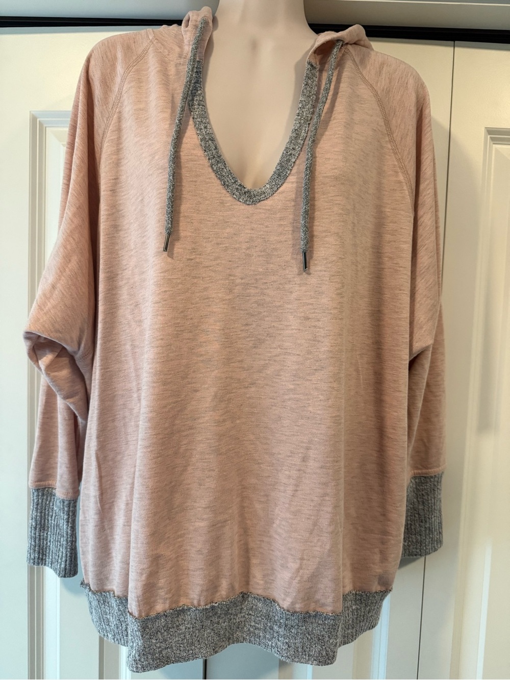 Maurices pink gray hoodie shirt sweater xxl